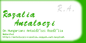 rozalia antaloczi business card